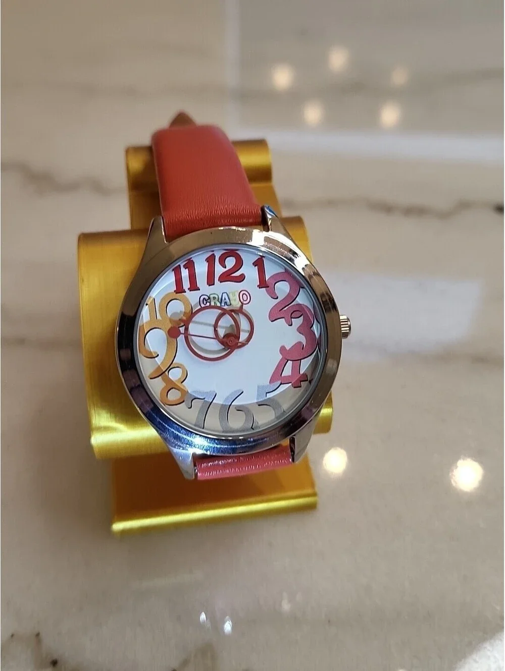 Crayo Crazy For Pastels Silver Tone Case 36 mm Band Watch Fits Up To 8
